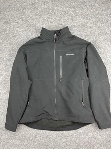 Patagonia Jacket Mens Large Black Soft Shell Full Zip Windproof Water Repellent - Picture 1 of 8