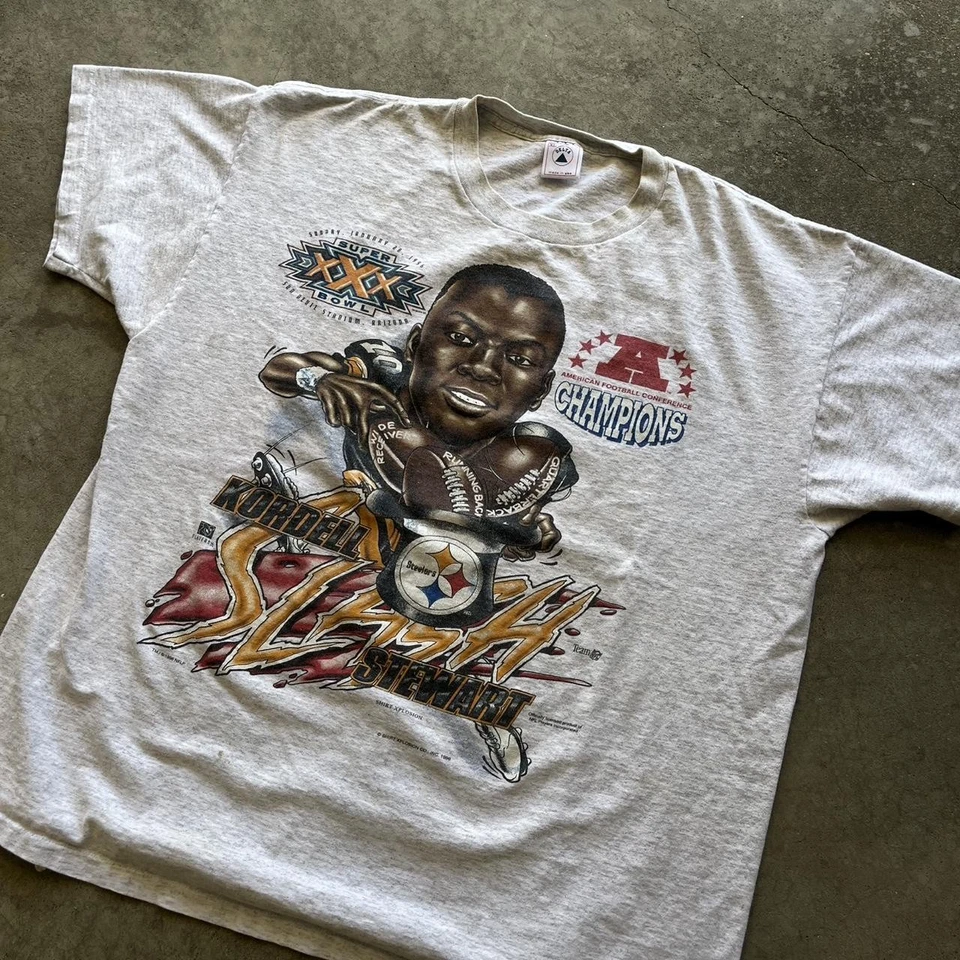 Camiseta Kordell Stewart Pittsburgh Steelers NFL Caricatura Divertida Gráfica HN4651 Foto 1 de 1