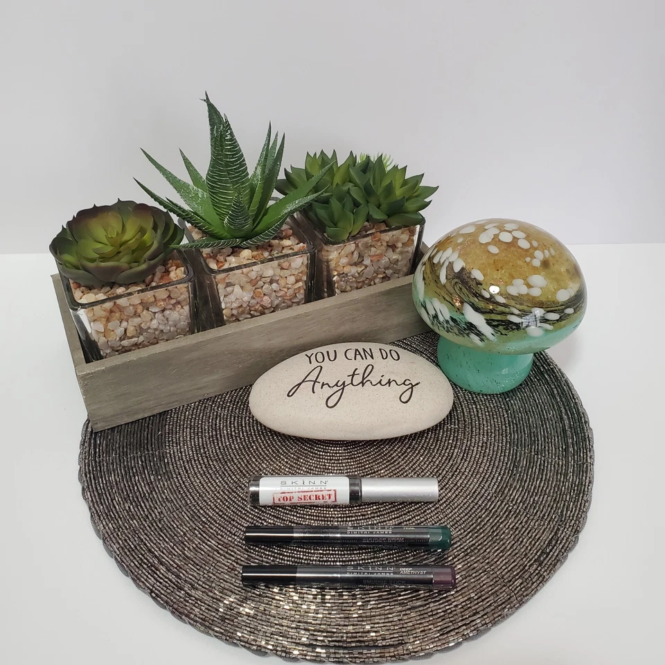 NEW & SEALED Skinn LOT Smudge Sticks In AMETHYST & TEAL + Top Secret Mascara⭐ - Image 1 of 4