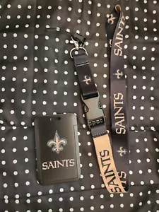 New Orleans Saints NFL Lanyard Keychain & ID Holder - Picture 1 of 2