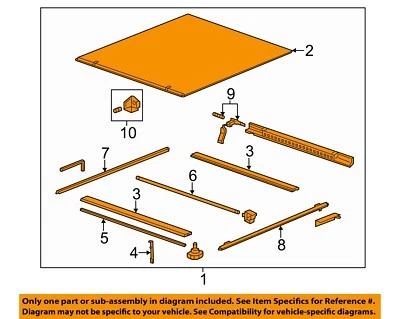 GMC GM OEM 10-13 Sierra 1500 Pick Up Box Cama-Cubierta Tonneau 23129003 Foto 1 de 2