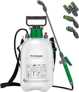 VIVOSUN 1 Gallon Lawn and Garden Pump Pressure Sprayer with 3 Water Nozzles - Picture 1 of 7