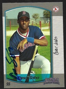 2000 BOWMAN #324  Cesar Saba  BOSTON RED SOX  SIGNED AUTOGRAPH AUTO COA
