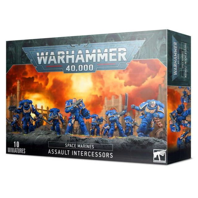 Games Workshop Warhammer 40k Space Marines Assault Intercessors Miniatures - Set of 10