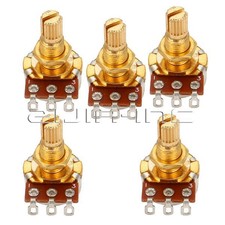 5x A500k Guitar OHM Audio Taper Tone Control Pot Mini Potentiometer 18mm Shaft
