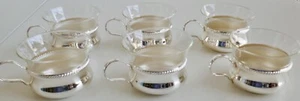 Nuevo Juego de 6 VASOS DE TÉ BMF MODERNOS DE MEDIADOS DE SIGLO Insertos de vidrio Schott Jena - Imagen 1 de 12