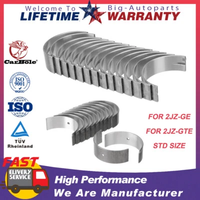 Juego de rodamientos principales y de varilla tamaño STD para 1993-05 LEXUS GS300 1993-98 SUPRA 3,0 L 2JZGE Foto 1 de 4