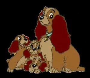 ACME HotArt Familienportrait 1 Dame mit Welpen LE Disney Pin 130276 - Bild 1 von 1