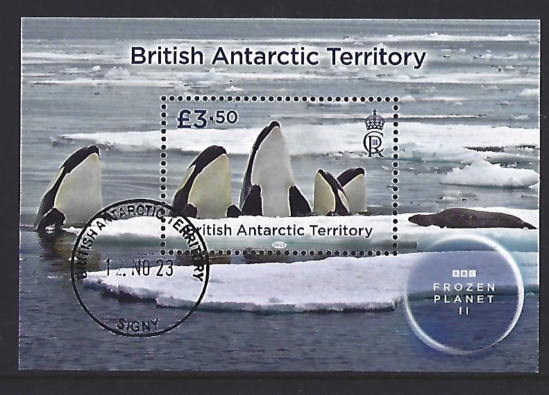 BRITISH ANTARCTIC TERRITORY 2023 FROZEN PLANET MINIATURE SHEET FINE USED - Image 1 of 1