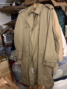 Oleg Cassini Men Size 42 Long Tan All Weather Trench Coat - Picture 1 of 4