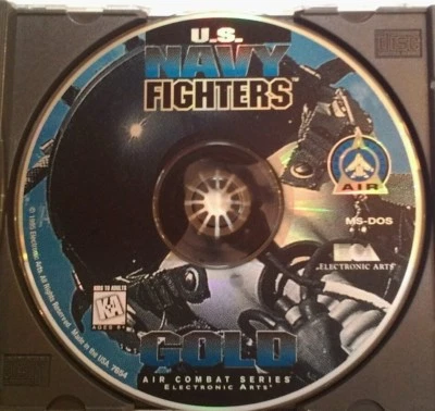 VTG 1995 MS DOS CD-ROM U.S. Navy Fighters Gold Air Combat Series EA RARE VHTF  - Image 1 of 4