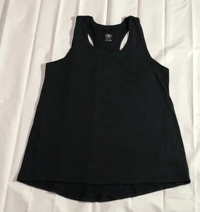 Athletic Works Tank Top Women's L Dark Athleisure Workout Gym Minimalist Goth - Picture 1 of 7