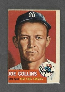 1953 Topps Baseball #9 Joe Collins VGEX 009OG