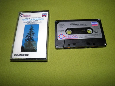 Schumann / Grieg - Piano Concertos - Radu Lupu - IMPORT Decca Chrome Cassette NM - Image 1 of 2