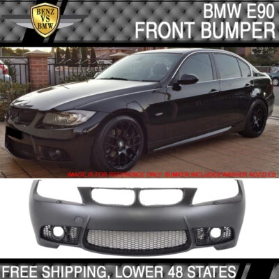 Подходит для 06–08 BMW E90 E91 3-Series седан стиль M3 крышка переднего бампера противотуманная крышка PP - Изображение 1 из 4