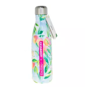 Starbucks Swell Lilly Pulitzer 17Oz Water Bottle Peach Resort Floral Thermos - Picture 1 of 4
