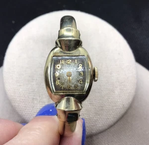Vintage Ladies Benrus 10K G.F. Cuff/Bangle Wrist Watch "AS IS" W708 - Picture 1 of 6