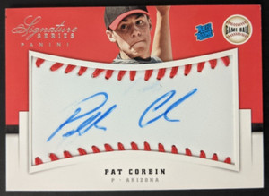 Pat Corbin AUTO 2012 Panini Signature Series GAME BALL #138 Baseball RC /299