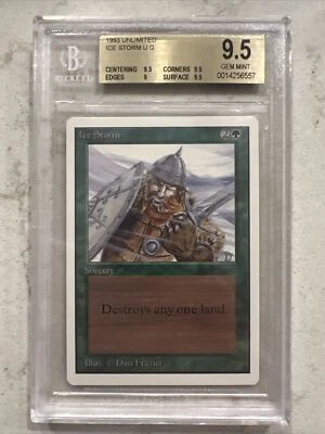 Unlimited Ice Storm BGS 9.5 Graded Gem Mint NM Unplayed MTG - Image 1 of 2