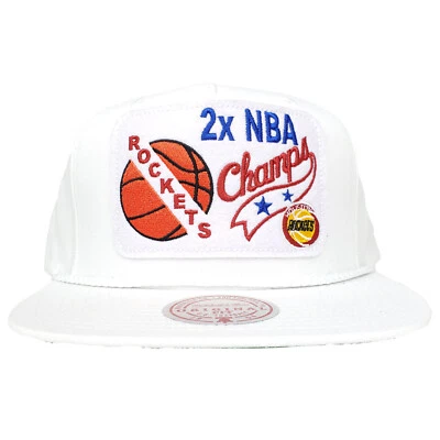 Houston Rockets Mitchell & Ness Snapback Hat Cap 2X Champs White Rope NWT - Image 1 of 4