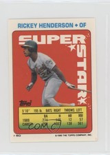 1990 Topps Super Star Sticker Back Cards Rickey Henderson Nolan Ryan ( 242) HOF