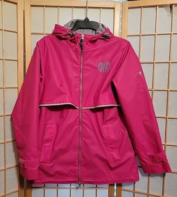 Chaqueta de lluvia impermeable con ribete reflectante Charles River rosa XS sudadera con capucha ventilada MON Foto 1 de 4