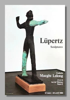 MARKUS LÜPERTZ - Galerie Maeght Lelong Paris 1986 - Original Ausstellungsplakat - Bild 1 von 2