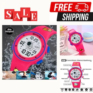 Kids Digital Watches Fashion Tpu Strap Colorful Light Led Waterproof Boy Girl Uk - Picture 1 of 16