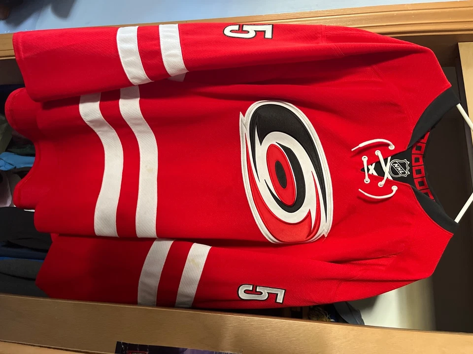 Noah Hanifin Signed 2015 Home Hurricanes Jersey (Reebok)  - Image 1 of 2