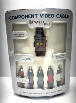 NEW Psyclone Essentials Component Video Cable for Wii Analog Audio Connections - Image 1 of 2