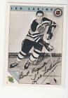 Leo Labine Boston Bruins Personalized Autographed Card Deceased