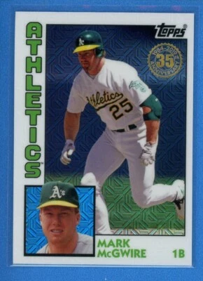 Topps Serie 1 2019 cromo plata paquete Mojo 1984 diseño #T84-49 Mark McGwire Foto 1 de 2