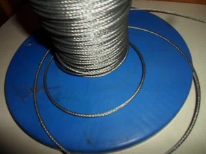 Cuerda de alambre de acero galvanizado de 3 mm de diámetro se vende por metro poste de velocidad plana - Imagen 1 de 2