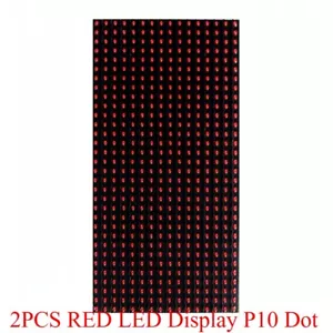 2 Stück ROTES LED Display P10 Dot Matrix Modul rotes Schild 32x16 LED Matrix Display NEU - Bild 1 von 8