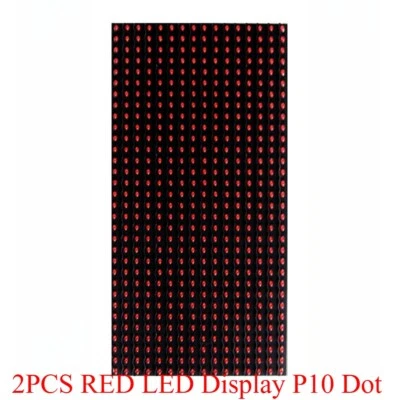2 Stück ROTES LED Display P10 Dot Matrix Modul rotes Schild 32x16 LED Matrix Display NEU - Bild 1 von 4