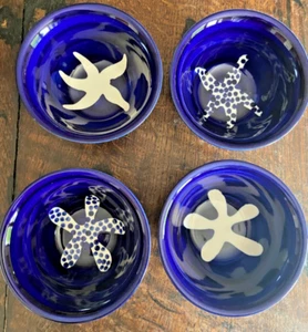 Bargain! 4 Christopher Vine 'Starfish' Design Snack Bowls - Picture 1 of 4