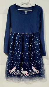 Wonder Nation Girls Blue Cove Navy Unicorn Tutu Dress Size S/CH (6-6X) - Picture 1 of 3