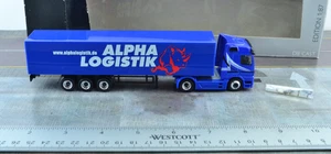 Schuco Mercedes Actros Tractor Trailer Truck ALPHA LOGISTIK 1:87 Scale - Picture 1 of 3