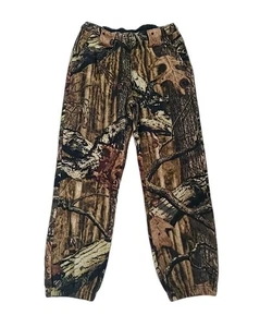 LL Bean Mossy Oak Kids Youth Large Camouflage Hunting Fleece Pants  - Picture 1 of 6