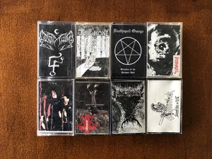 7 VINTAGE BLACK/DEATH DEMO TAPES-SLAUGHTER,DEATHSPELL OMEGA,ABIGOR,HORRIFIED.... - Picture 1 of 9