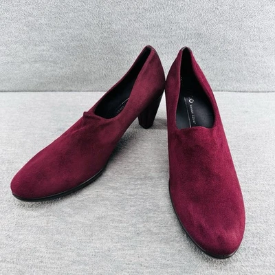ECCO DANISH - Zapatos de tacón de gamuza rojos para mujer talla 40 B9 Foto 1 de 4
