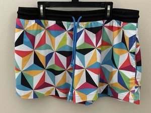 Disney WDW Epcot Spaceship Earth Colorful Drawstring Shorts Large - Afbeelding 1 van 3