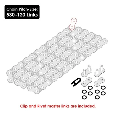 Kit de cadena de transmisión y piñones de junta tórica negra para Honda CM400A CM400C CM400E CM400T Foto 1 de 4