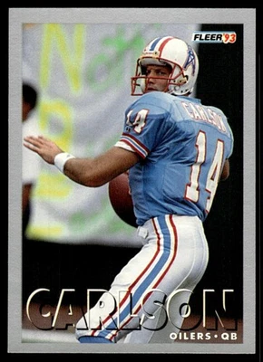 1993 Fleer Cody Carlson Houston Oilers #181 - Image 1 of 2