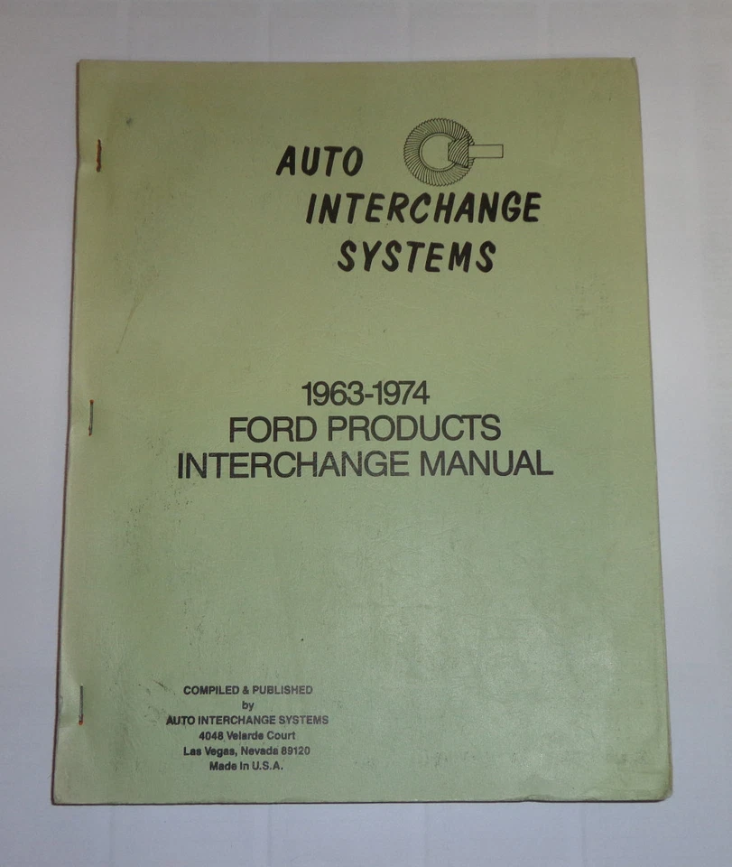 Data Handbook Ford Model Years 1963 - 1974 Changes Of The Ford Brands - Image 1 of 1