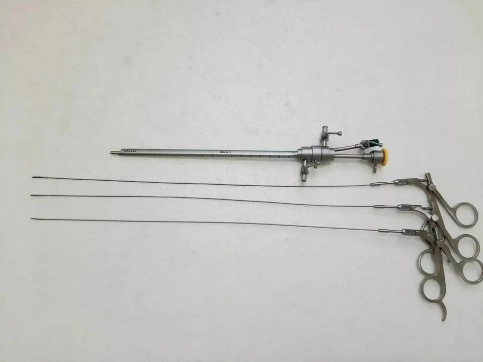 Kit de tijeras pinzas de agarre semirrígidas histeroscopia funda operativa 4 piezas 4 mm Foto 1 de 4