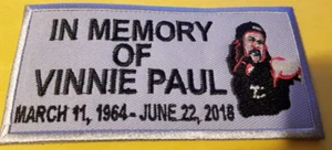 Vinnie Paul Hellyeah, Damageplan, Pantera Embroidered Patch approx 1.75x4.5" - Picture 1 of 2