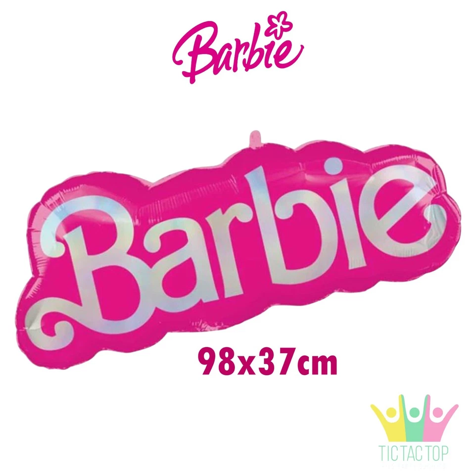 Barbie Theme Foil Balloon Set Party Decorations Supplies Lolly Loot Bag Logo - image 1 of 2