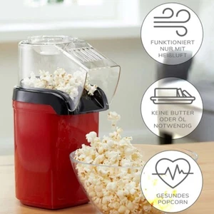 Mini Popcornmaschine Retro Popcorn Maker Popcornautomat Heißluft Fettfrei 1200W - Bild 1 von 21