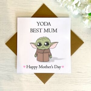 Yoda Best Mum Funny Mother's Day Card Star Wars Inspired Card For Her